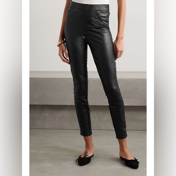 SPANX Like Leather faux stretch-leather pants size large - Picture 3 of 12